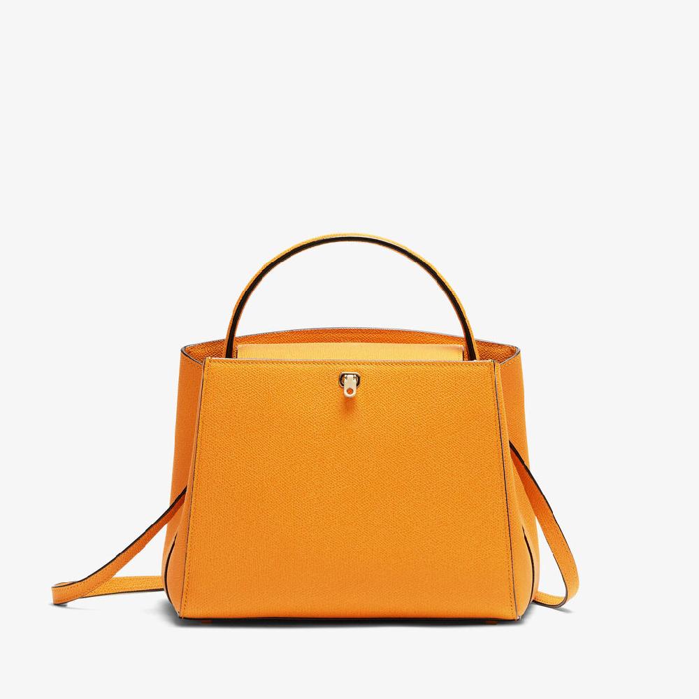 Valextra Borsa a mano elegante in Pelle Gialla | Valextra Brera