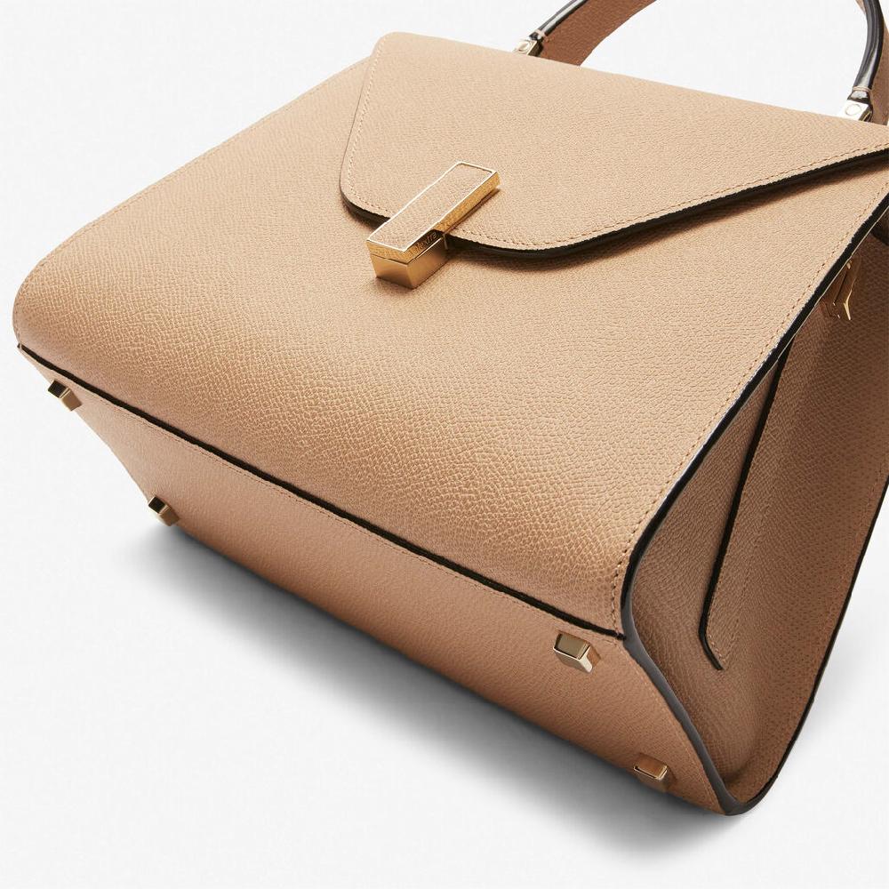 Valextra Borsa A Mano In Pelle Beige Con Tracolla | Valextra Iside
