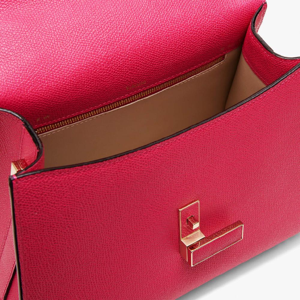 Valextra Borsa A Mano In Pelle Rosa Fucsia Con Tracolla | Valextra Iside