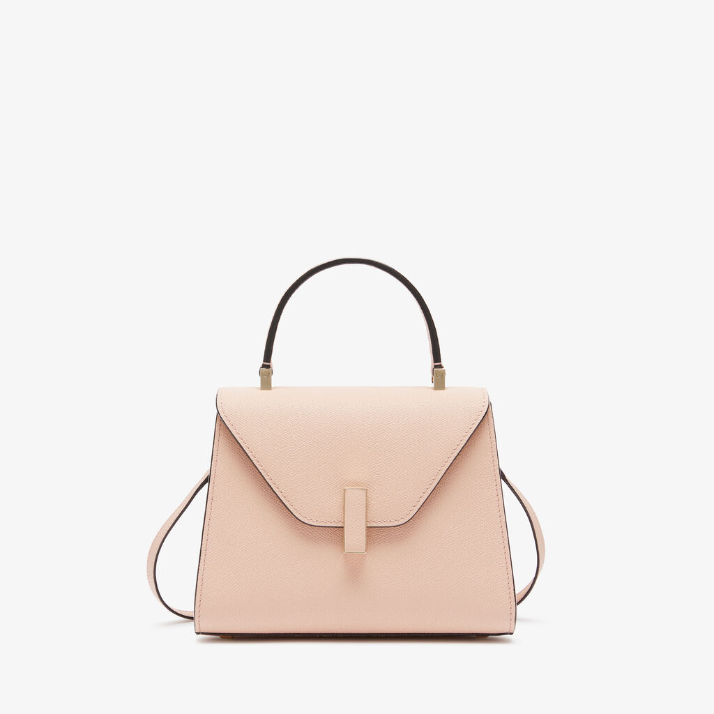 Valextra Borsa a Mano Iside Mini | Pelle di vitello Millepunte | Rosa Bonne Mine | Valextra