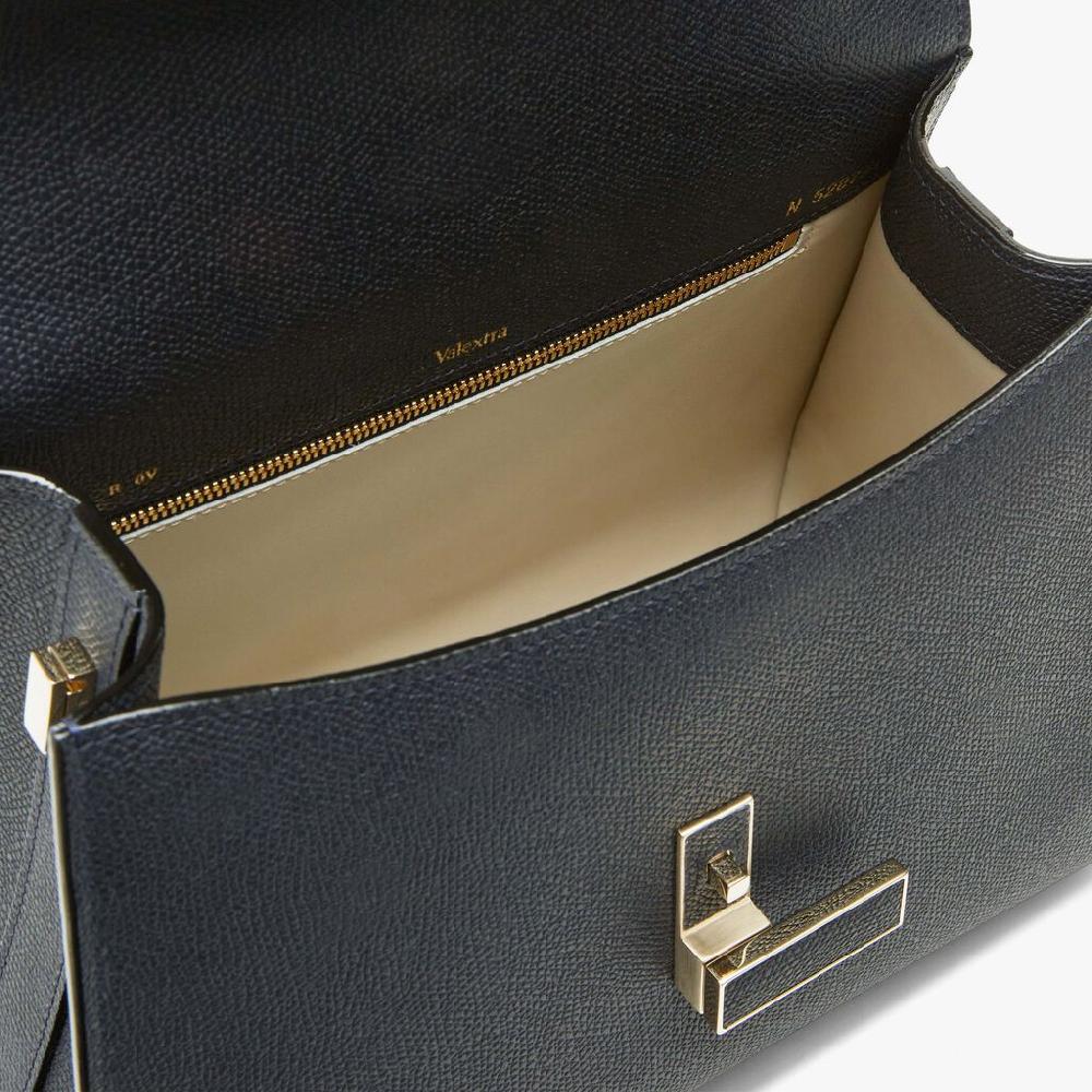 Valextra Borsa A Mano Media In Pelle Blu Ottanio | Valextra Iside