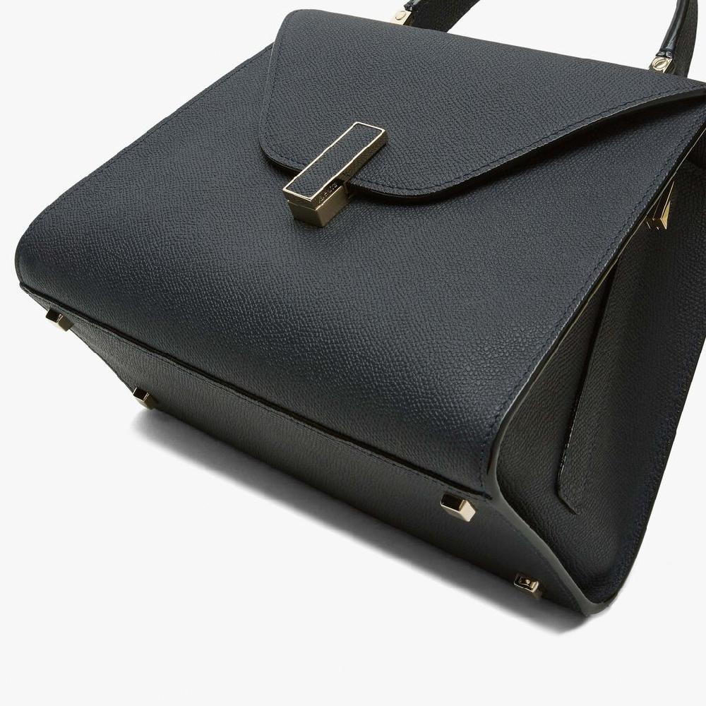 Valextra Borsa A Mano Media In Pelle Blu Ottanio | Valextra Iside