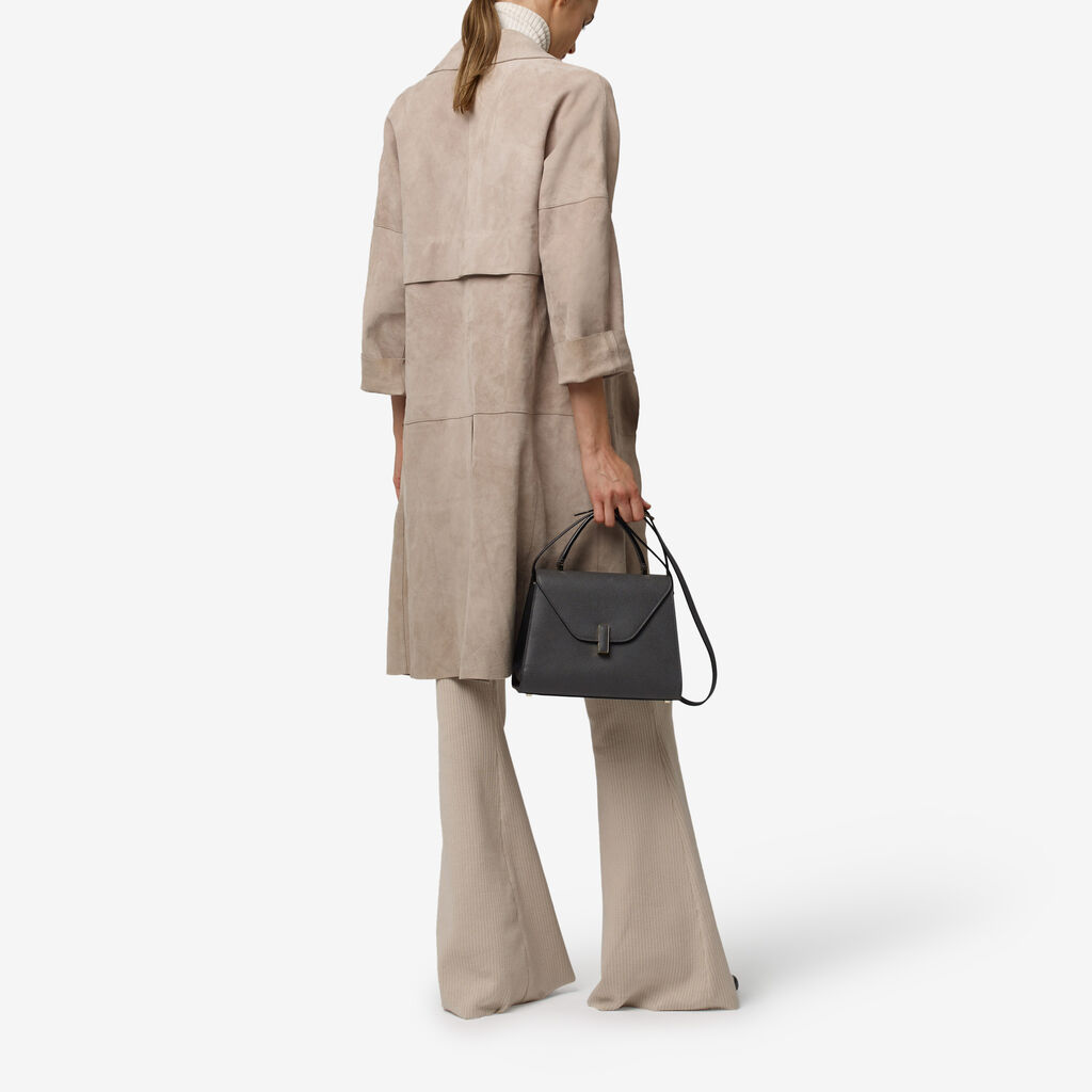 Valextra Borsa A Mano Media In Pelle Grigia | Valextra Iside