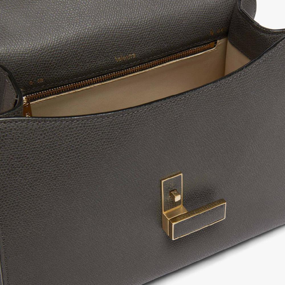 Valextra Borsa A Mano Media In Pelle Grigia | Valextra Iside