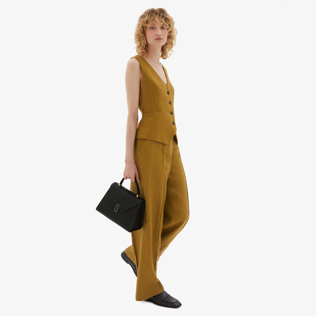 Valextra Borsa A Mano Media In Pelle Nera | Valextra Iside