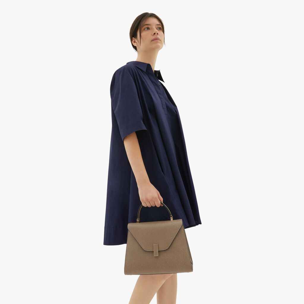 Valextra Borsa A Mano Media In Pelle Tortora | Valextra Iside