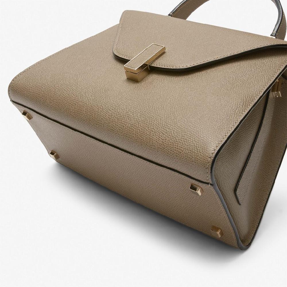 Valextra Borsa A Mano Media In Pelle Tortora | Valextra Iside