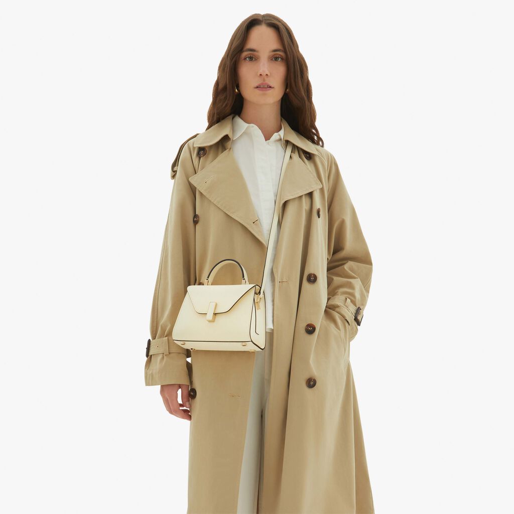 Valextra Borsa A Mano Micro In Pelle Bianca | Valextra Iside