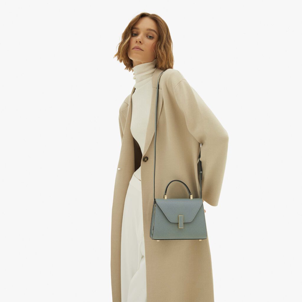 Valextra Borsa A Mano Micro In Pelle Blu | Valextra Iside