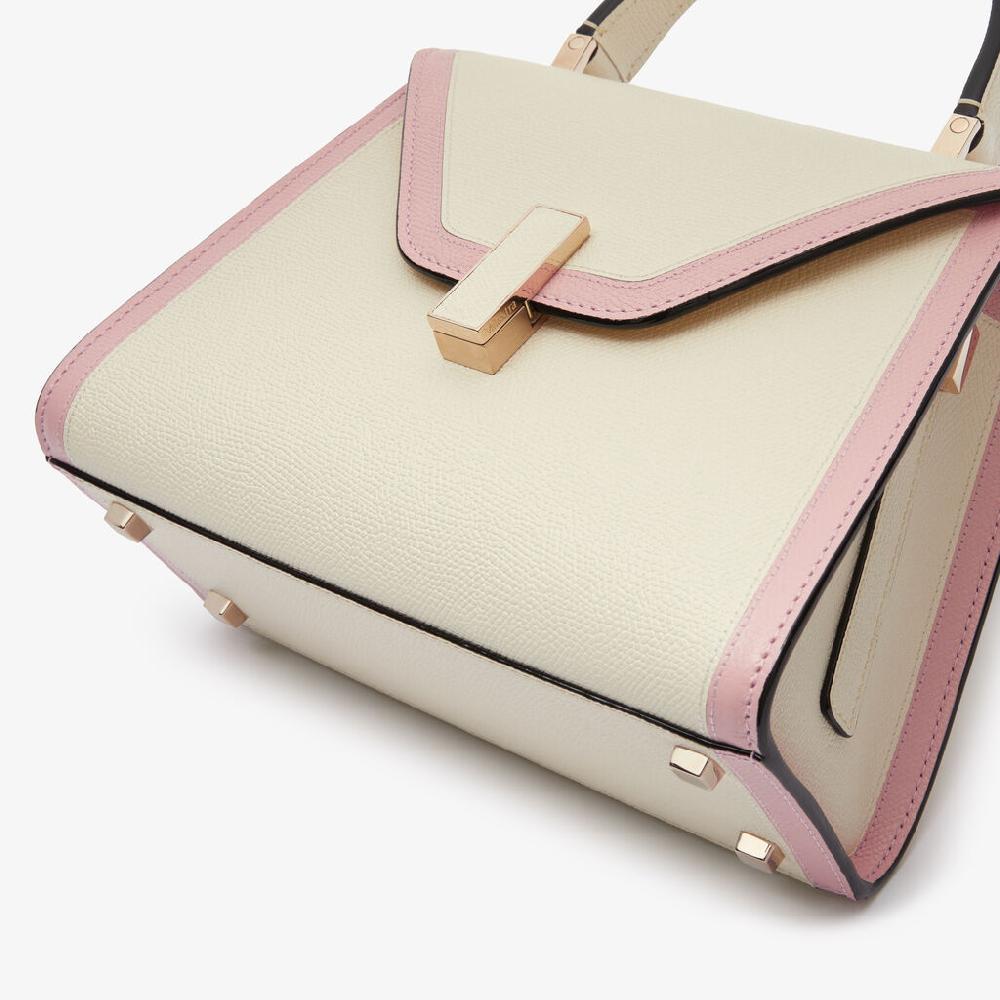 Valextra Borsa A Mano Mini Da Donna In Pelle Bianca E Rosa | Valextra Iside