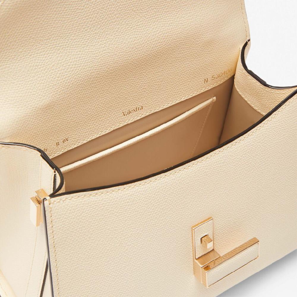 Valextra Borsa A Mano Mini In Pelle Bianca Con Catena | Valextra Iside