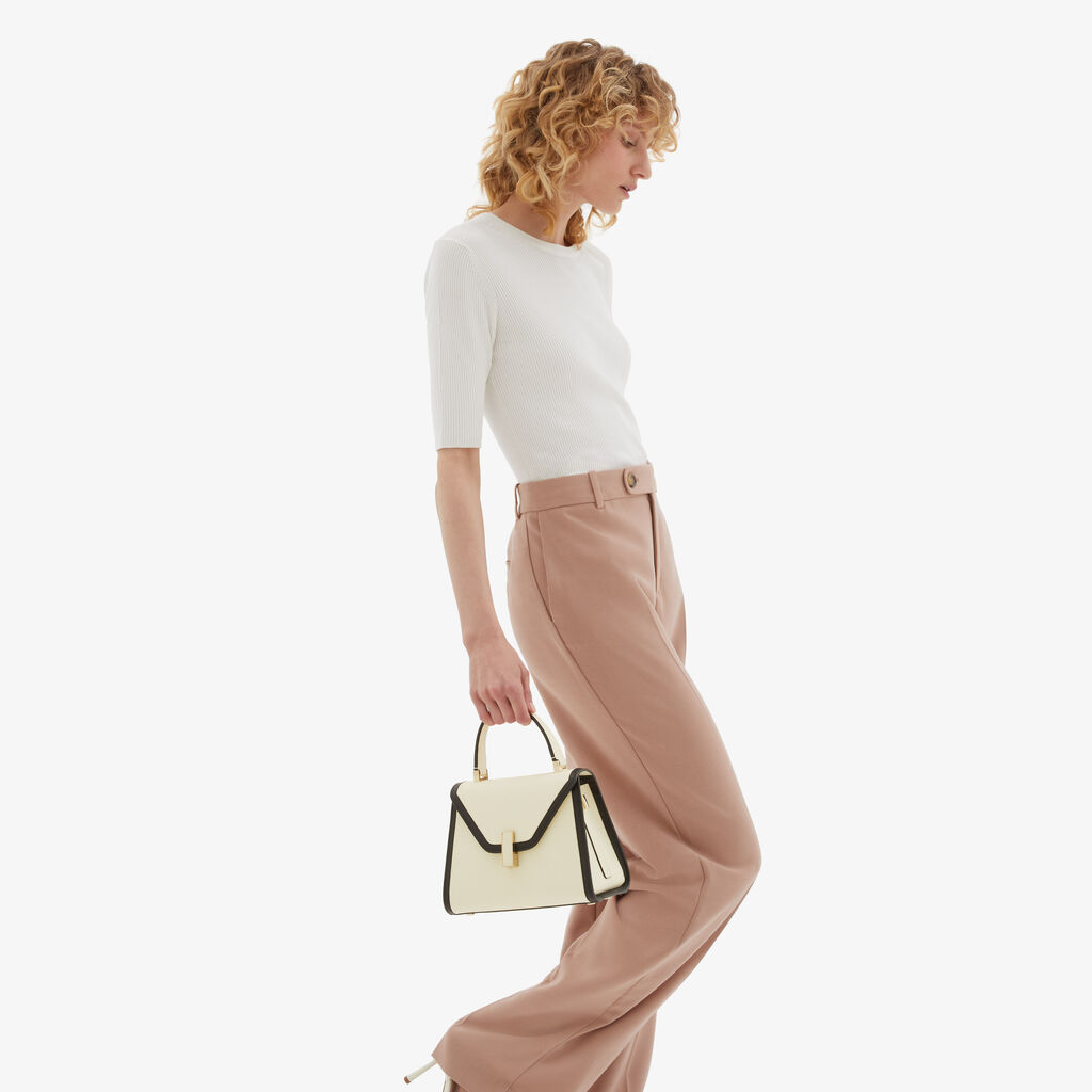 Valextra Borsa A Mano Mini In Pelle Bianca | Valextra Iside