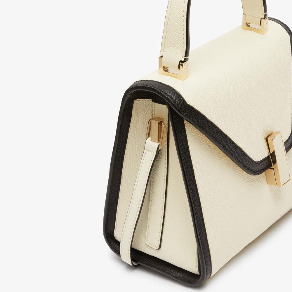 Valextra Borsa A Mano Mini In Pelle Bianca | Valextra Iside