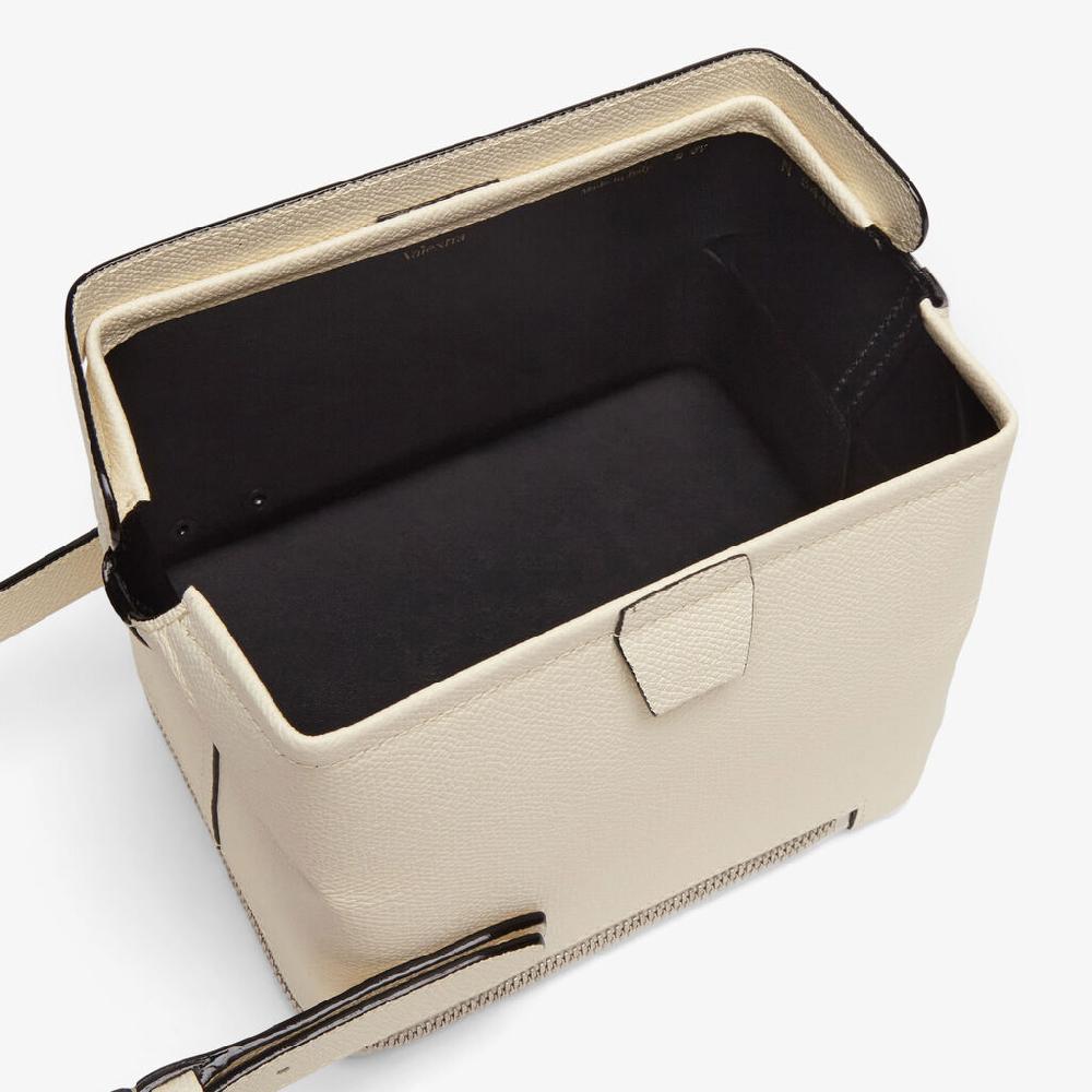 Valextra Borsa A Mano Mini In Pelle Bianca | Valextra Tric Trac