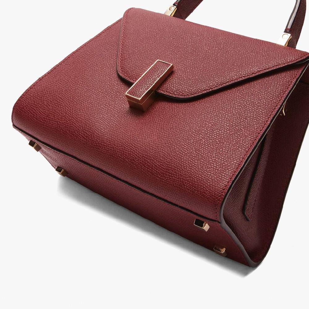 Valextra Borsa A Mano Mini In Pelle Bordeaux | Valextra Iside