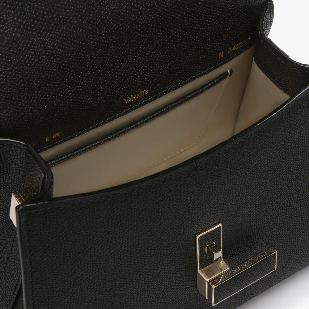 Valextra Borsa A Mano Mini In Pelle Nera | Valextra Iside