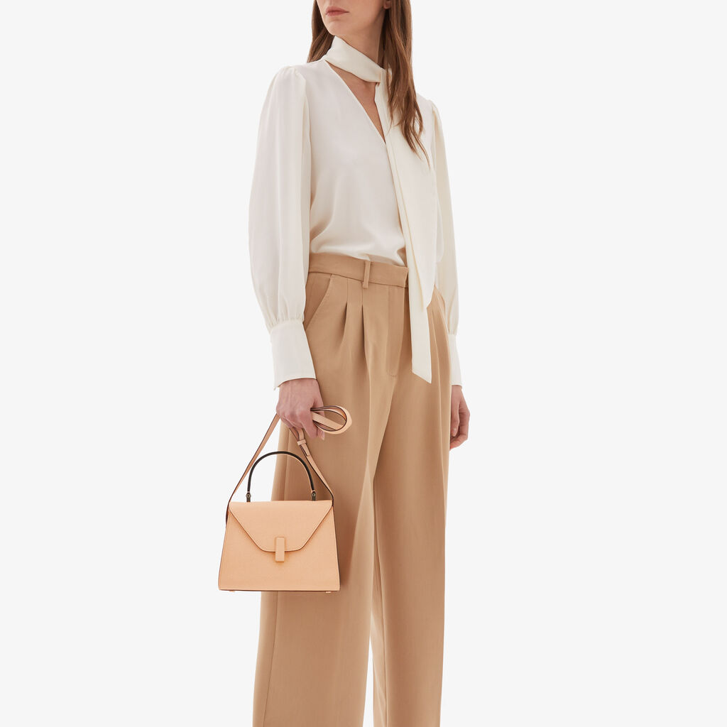 Valextra Borsa A Mano Mini In Pelle Rosa Cipria | Valextra Iside