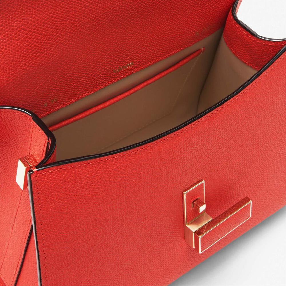 Valextra Borsa A Mano Mini In Pelle Rossa Papavero | Valextra Iside