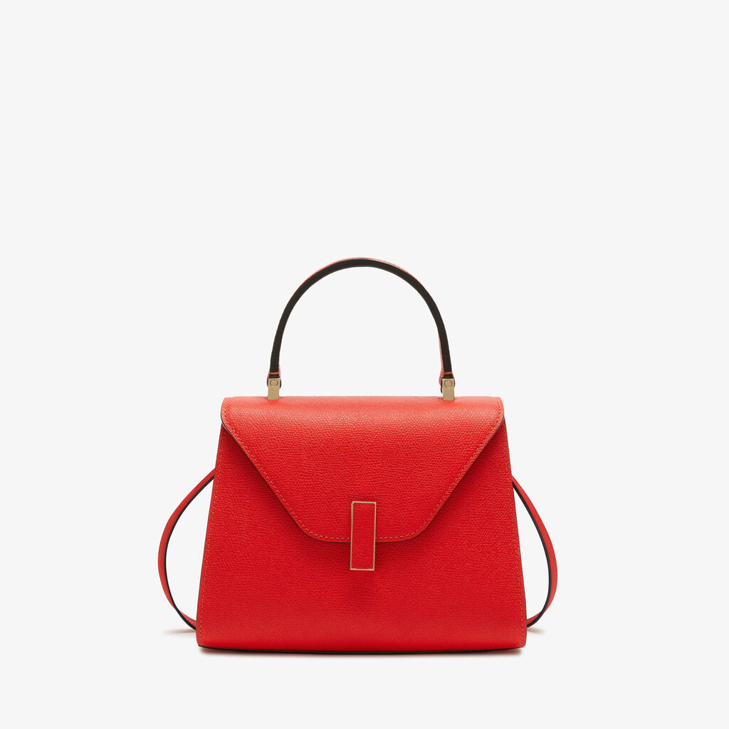 Valextra Borsa a mano Mini in Pelle Rossa | Valextra Iside