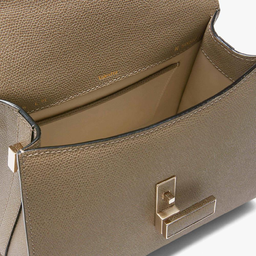 Valextra Borsa A Mano Mini In Pelle Tortora | Valextra Iside