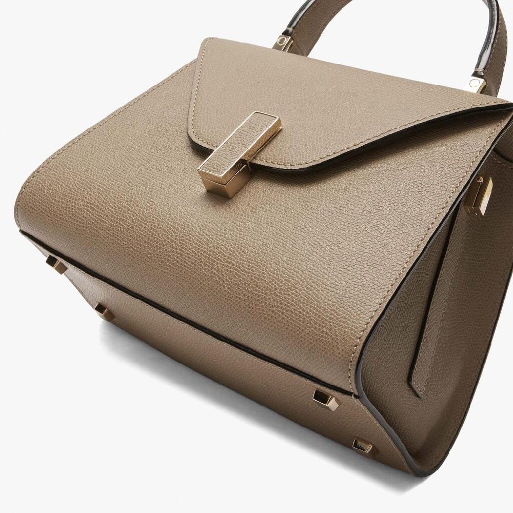 Valextra Borsa A Mano Mini In Pelle Tortora | Valextra Iside