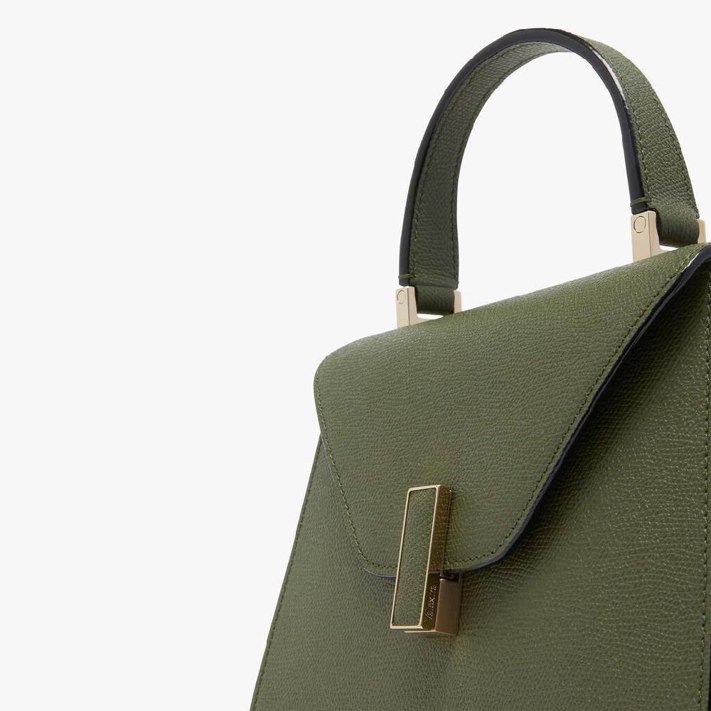 Valextra Borsa A Mano Mini In Pelle Verde Militare | Valextra Iside