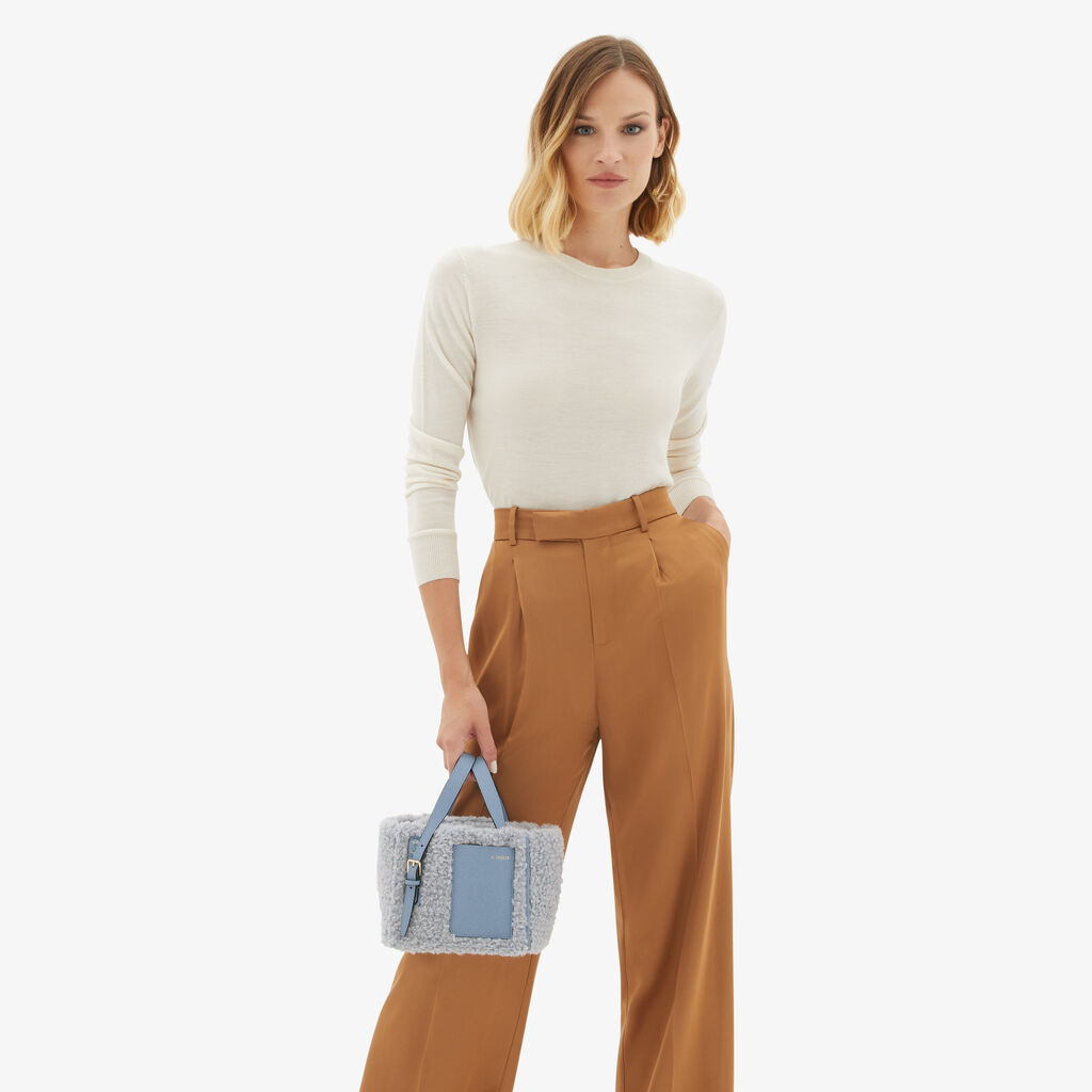 Valextra Borsa A Secchiello Da Donna Azzurra Di Lusso | Valextra Soft