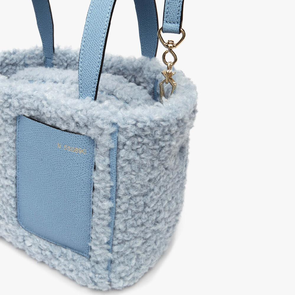 Valextra Borsa A Secchiello Da Donna Azzurra Di Lusso | Valextra Soft