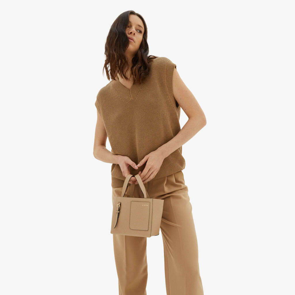 Valextra Borsa A Secchiello Da Donna Di Lusso In Pelle Beige | Valextra Soft