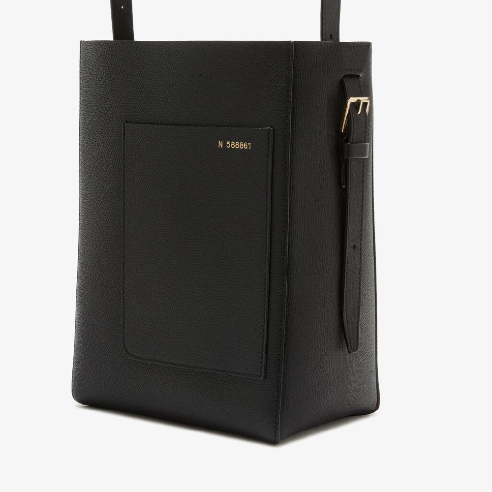Valextra Borsa A Secchiello Da Donna Di Lusso In Pelle Nera | Valextra Soft