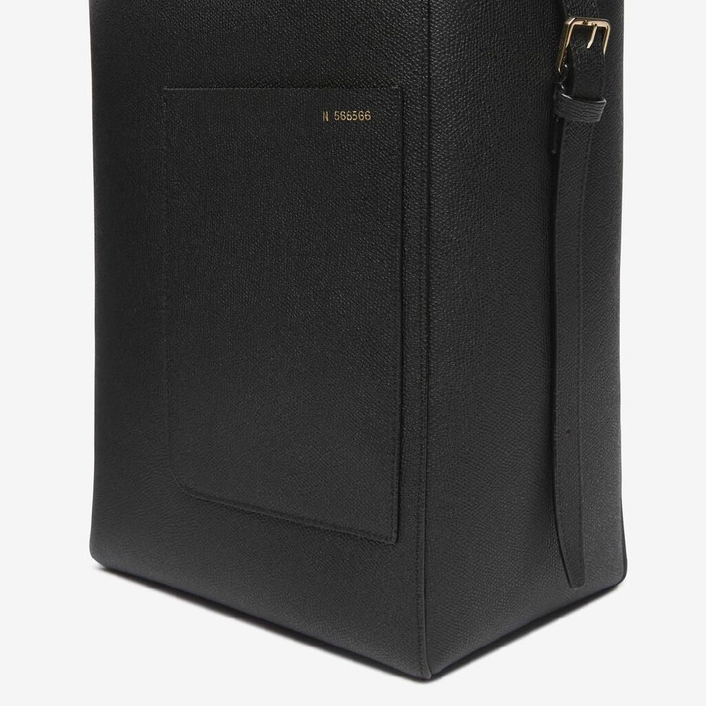 Valextra Borsa A Secchiello Da Donna In Media Pelle Nera | Valextra Soft