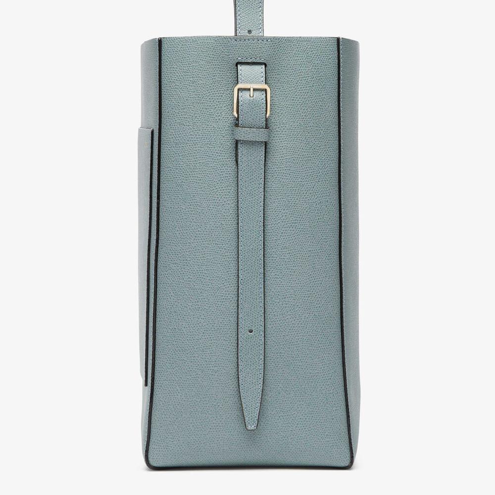 Valextra Borsa A Secchiello Da Donna In Pelle Azzurra | Valextra Soft