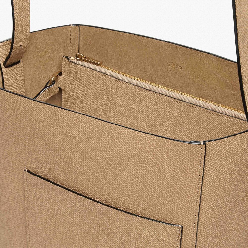 Valextra Borsa A Secchiello Da Donna In Pelle Beige | Valextra Soft