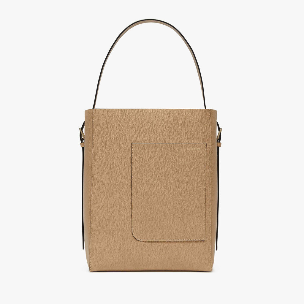 Valextra Borsa a secchiello da Donna in Pelle Beige | Valextra Soft