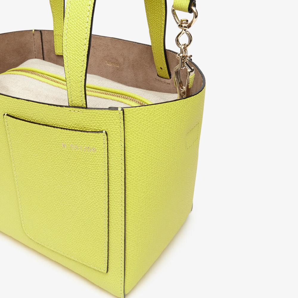 Valextra Borsa A Secchiello Da Donna In Pelle Gialla | Valextra Soft