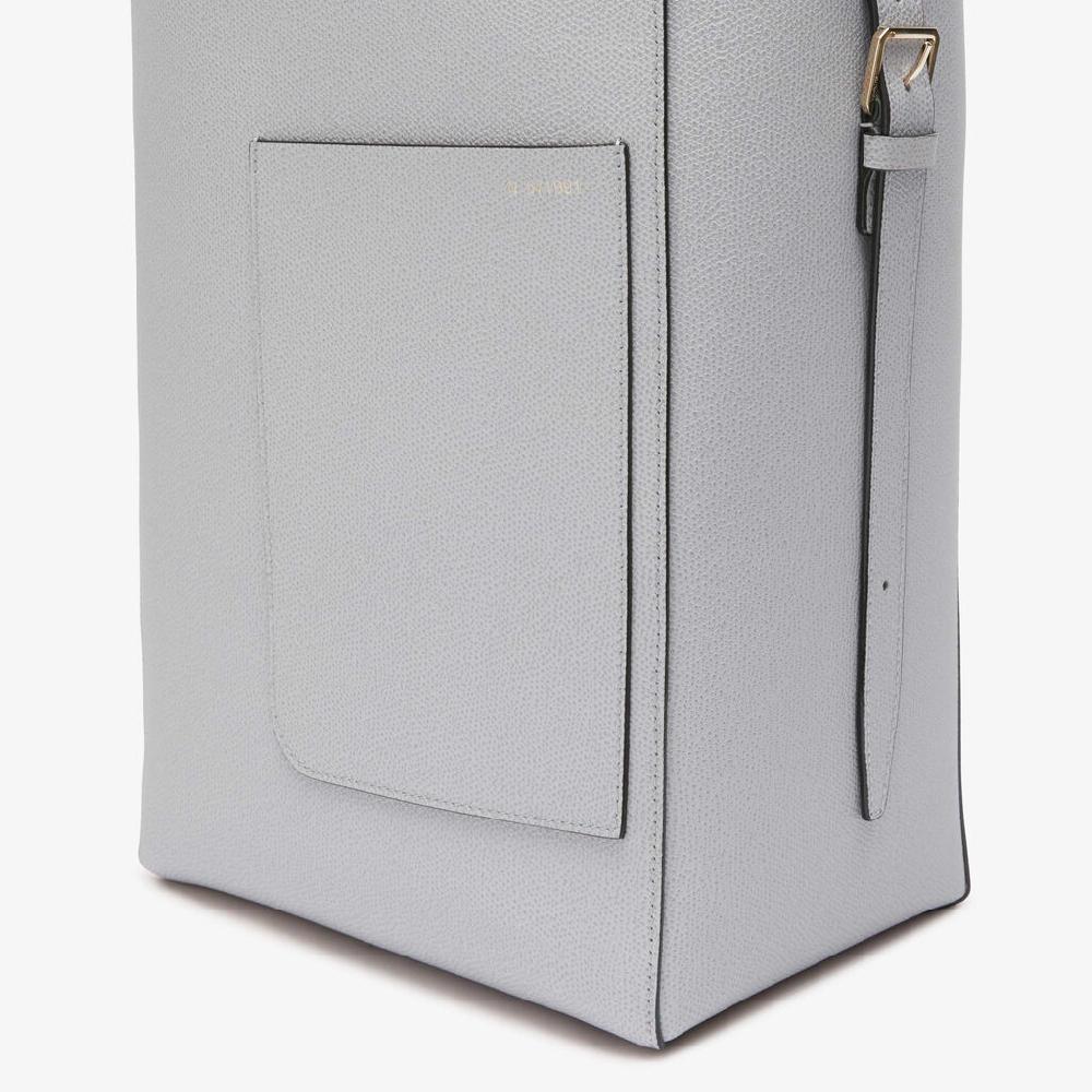 Valextra Borsa A Secchiello Da Donna In Pelle Grigia | Valextra Soft