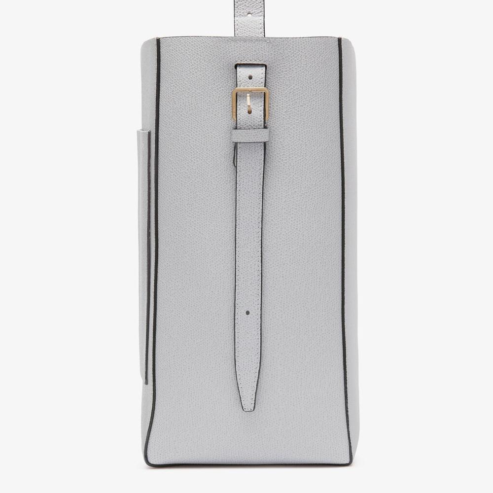 Valextra Borsa A Secchiello Da Donna In Pelle Grigia | Valextra Soft