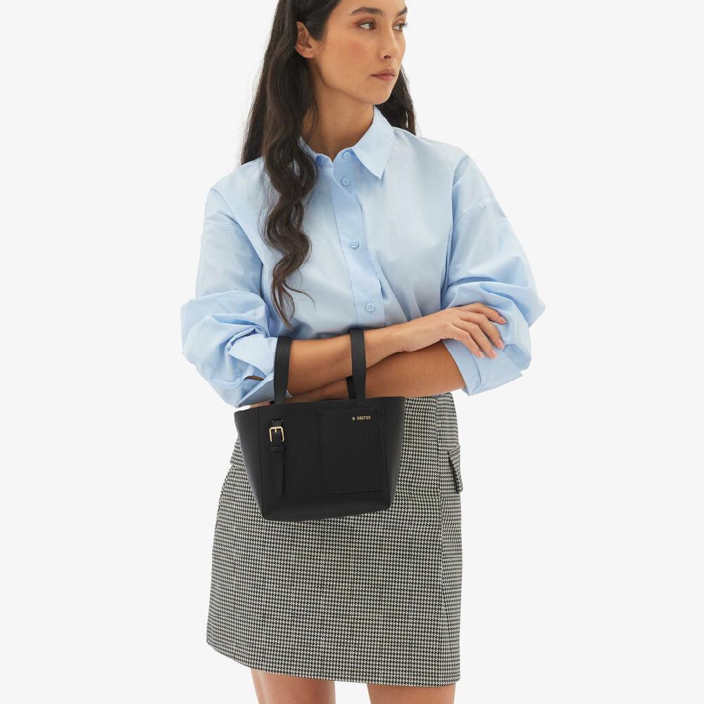 Valextra Borsa A Secchiello Da Donna In Pelle Nera | Valextra Soft