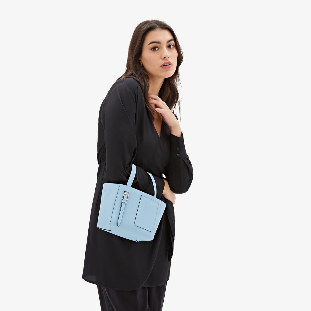 Valextra Borsa A Secchiello Da Donna In Pelle Rigida Blu | Valextra Soft