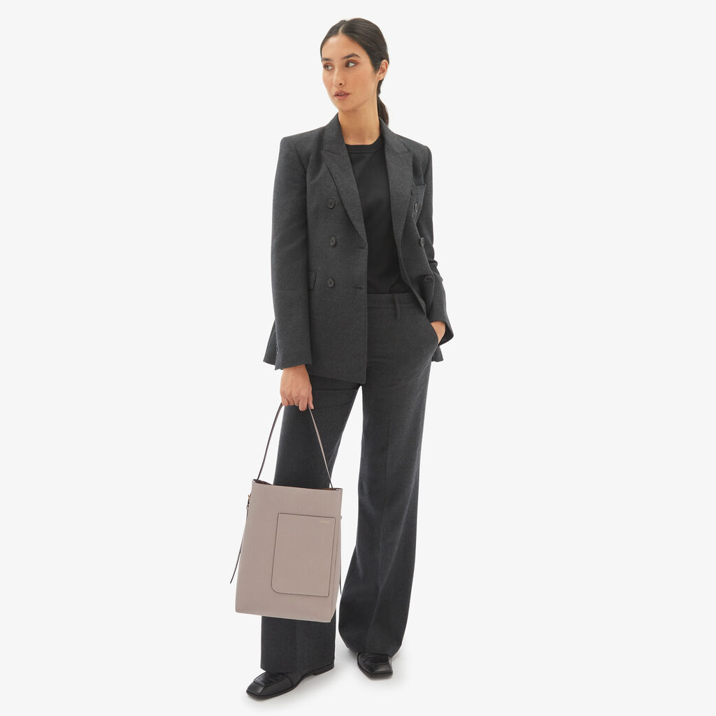 Valextra Borsa A Secchiello Da Donna In Pelle Rigida Rosa | Valextra Soft