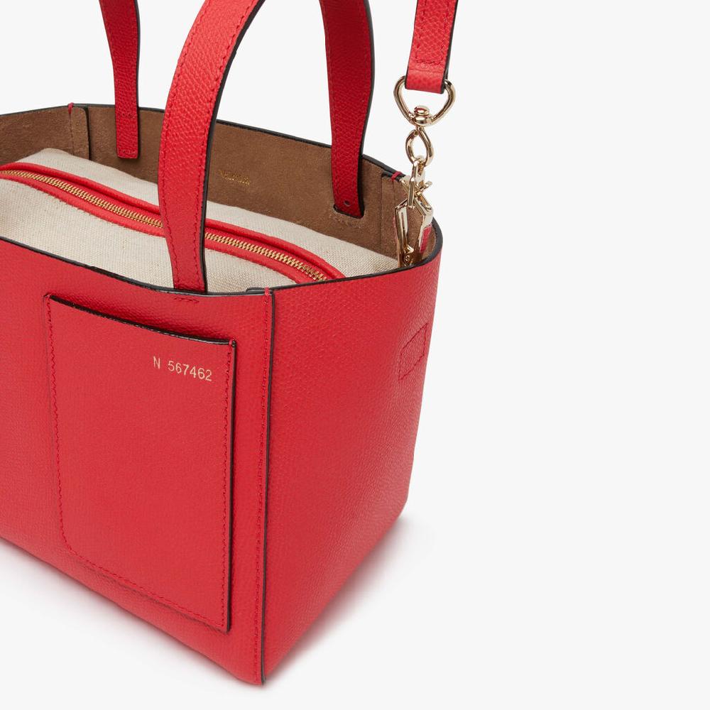 Valextra Borsa A Secchiello Da Donna In Pelle Rossa | Valextra Soft