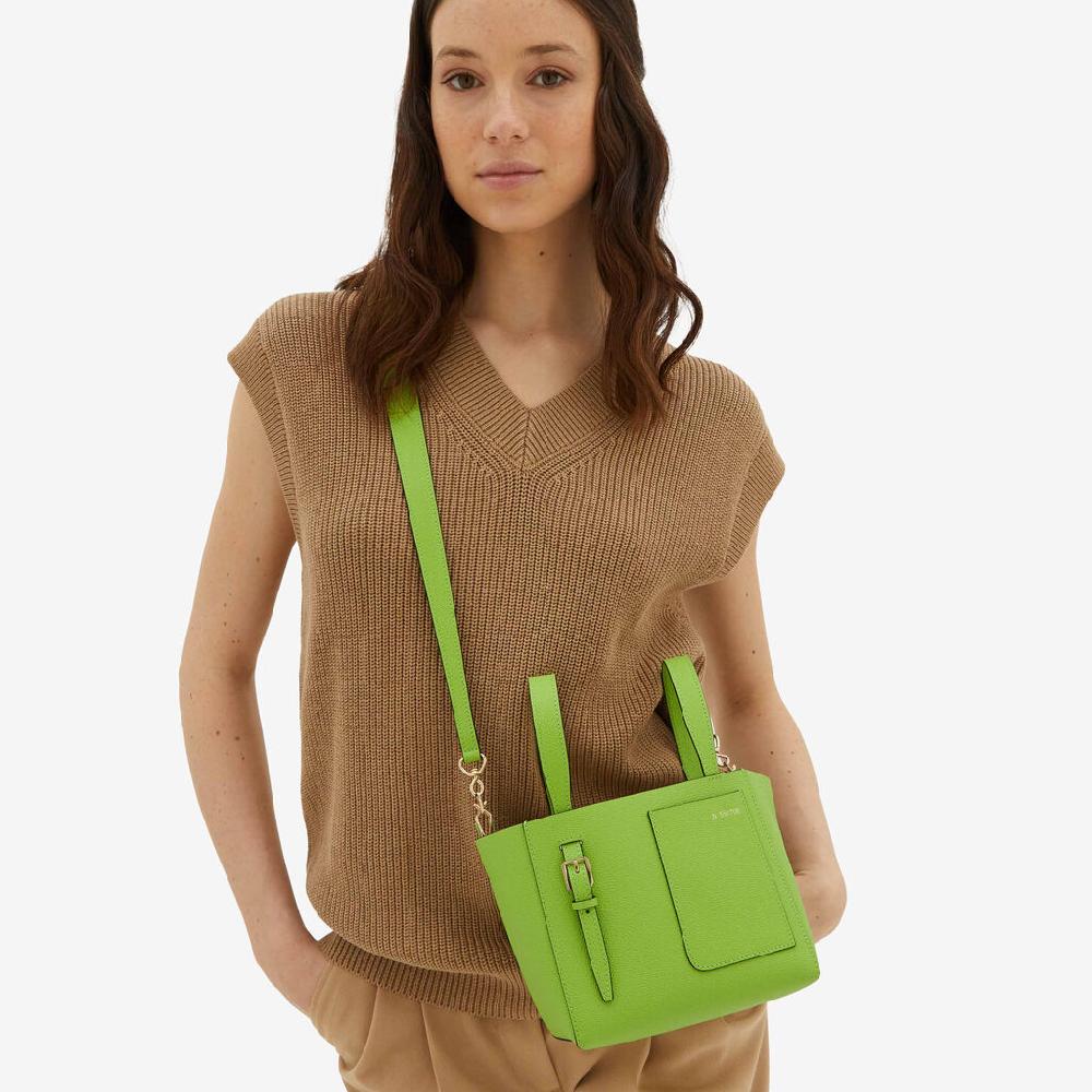 Valextra Borsa A Secchiello Da Donna In Pelle Verde | Valextra Soft