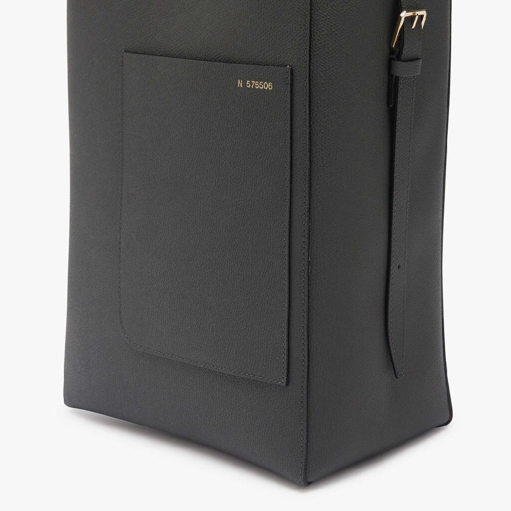 Valextra Borsa A Secchiello Da Donna Media In Pelle Grigia | Valextra Soft