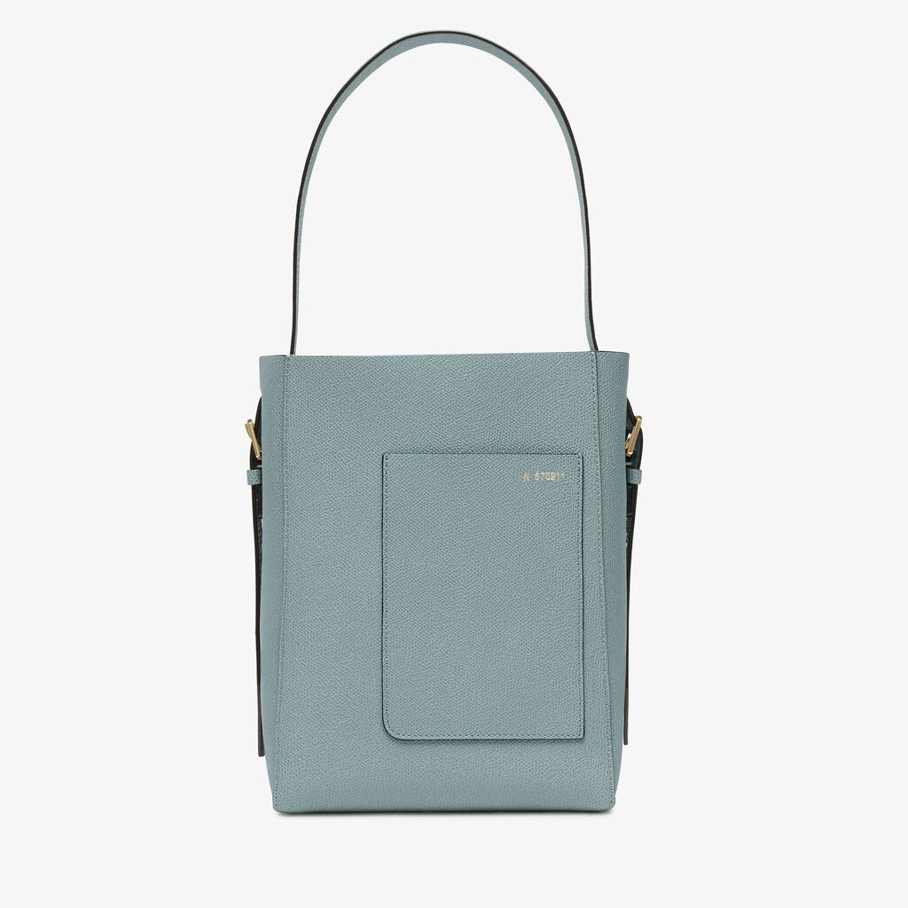 Valextra Borsa a secchiello da Donna Mini in Pelle Azzurra | Valextra Soft