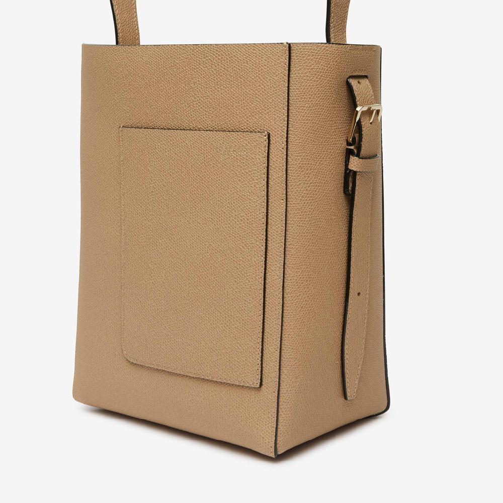 Valextra Borsa A Secchiello Da Donna Mini In Pelle Beige | Valextra Soft