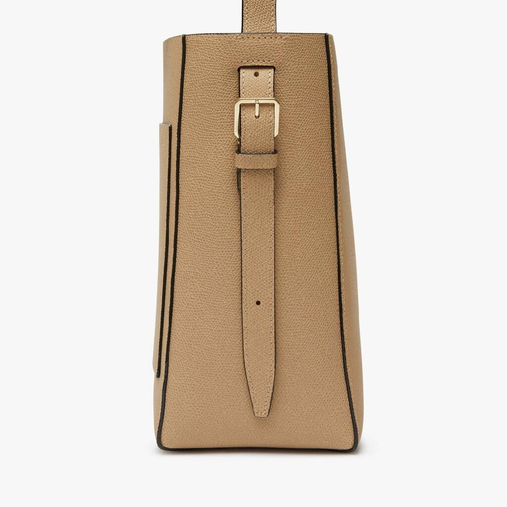 Valextra Borsa A Secchiello Da Donna Mini In Pelle Beige | Valextra Soft