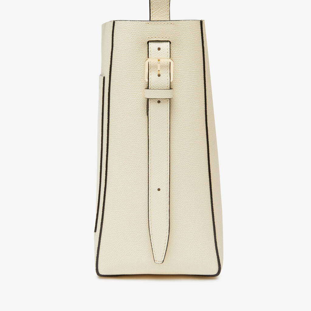 Valextra Borsa A Secchiello Da Donna Mini In Pelle Bianca | Valextra Soft