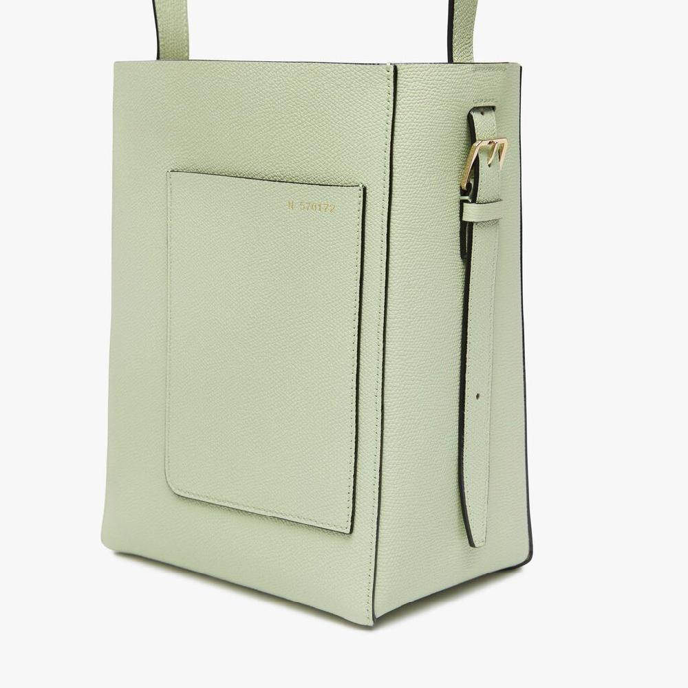 Valextra Borsa A Secchiello Da Donna Mini In Pelle Verde | Valextra Soft