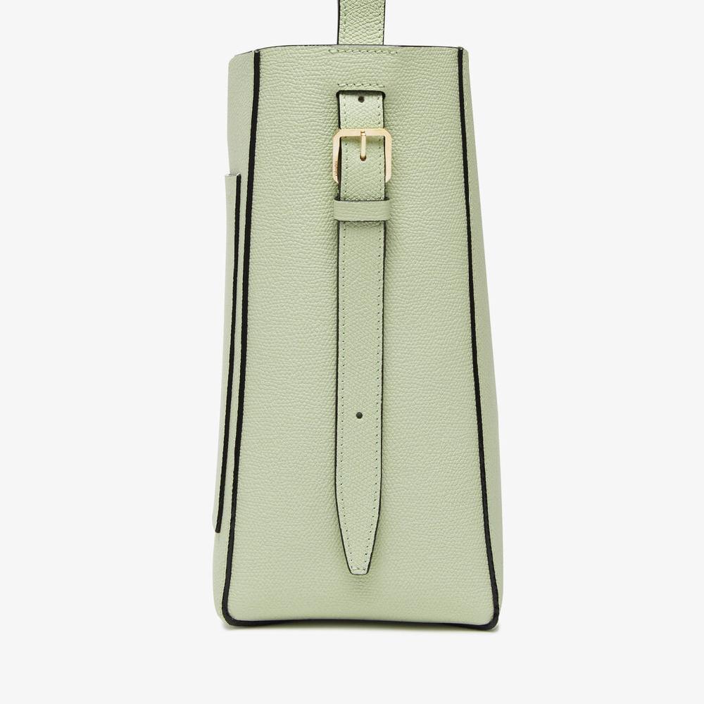 Valextra Borsa A Secchiello Da Donna Mini In Pelle Verde | Valextra Soft