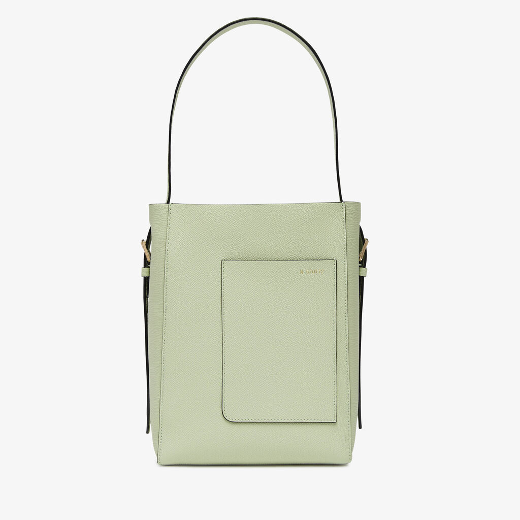 Valextra Borsa a secchiello da Donna Mini in Pelle Verde | Valextra Soft